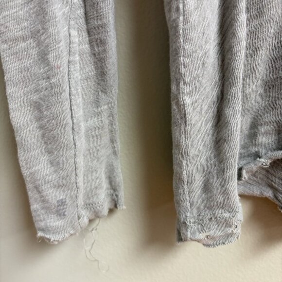 ATM Womens Slub Jersey Long Sleeve Destroyed Wash Tee Green Size XS Distressed - Picture 4 of 11